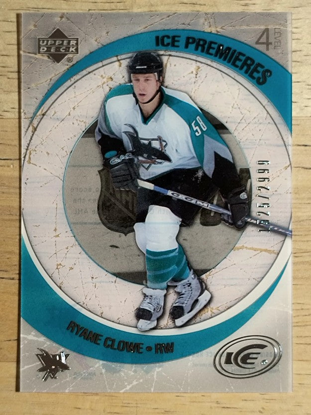 2005-06 Upper Deck Ice #163 Ryane Clowe RC
