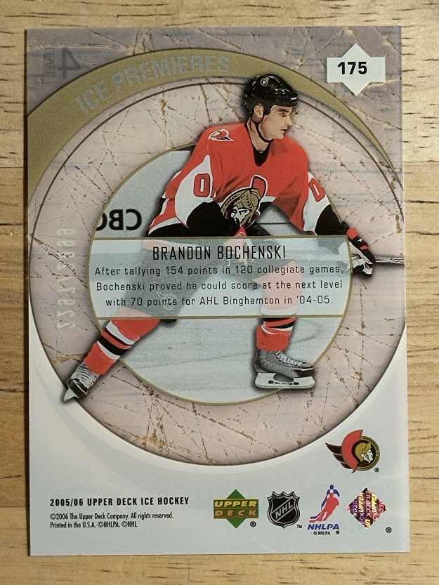 2005-06 Upper Deck Ice #175 Brandon Bochenski RC