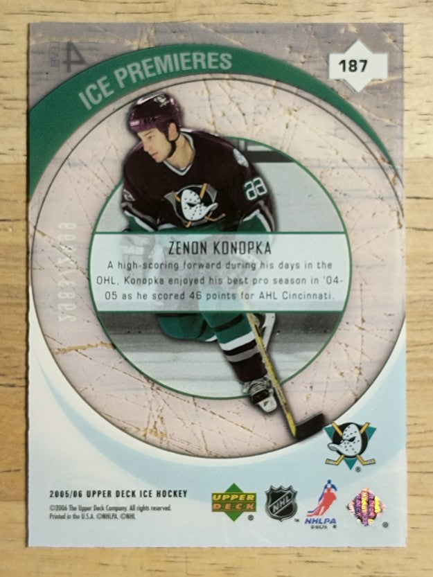 2005-06 Upper Deck Ice #187 Zenon Konopka RC