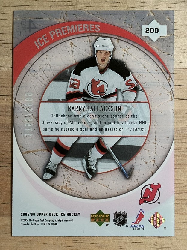 2005-06 Upper Deck Ice #200 Barry Tallackson RC
