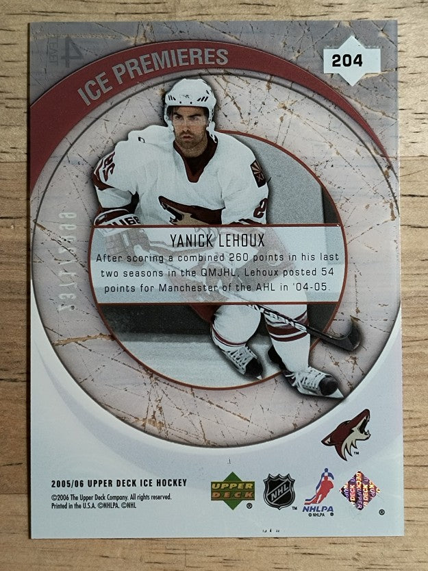 2005-06 Upper Deck Ice #204 Yanick Lehoux RC