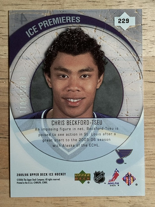 2005-06 Upper Deck Ice #229 Chris Beckford-Tseu RC