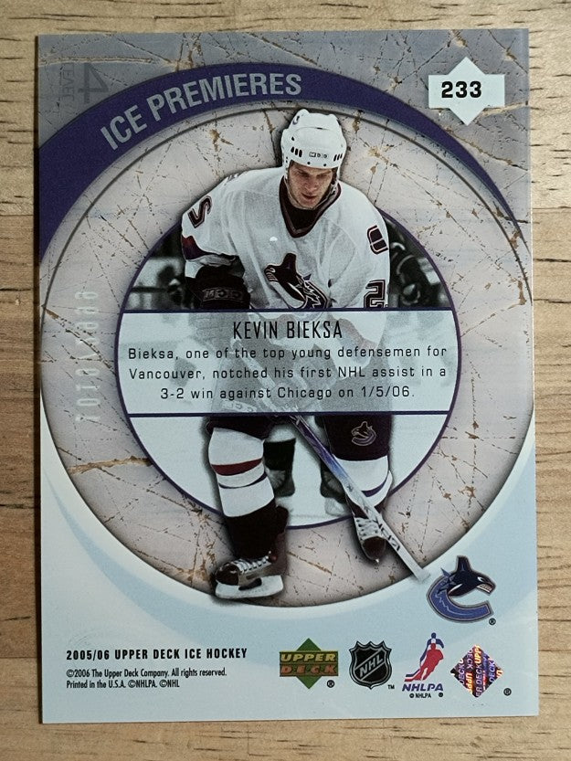 2005-06 Upper Deck Ice #233 Kevin Bieksa RC