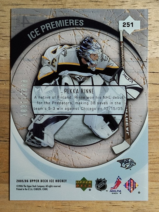 2005-06 Upper Deck Ice #251 Pekka Rinne RC