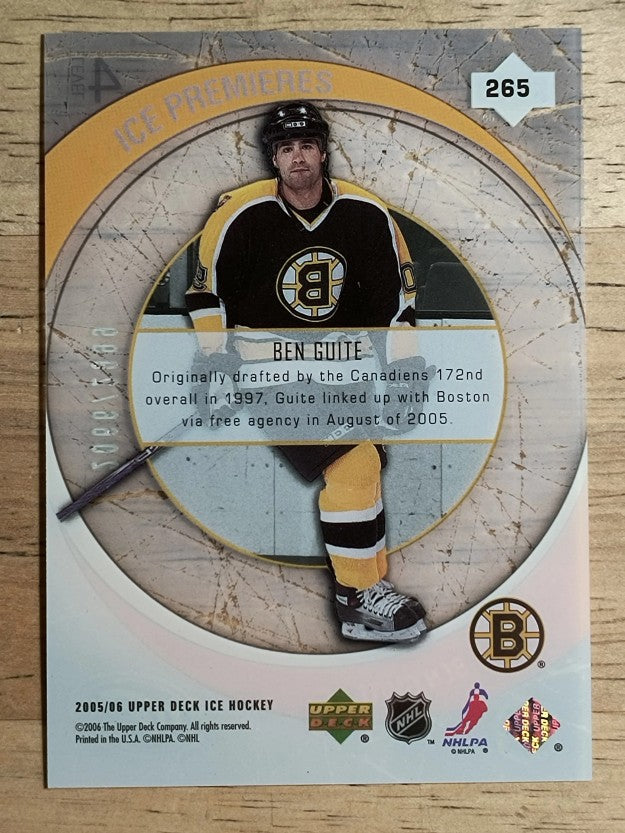 2005-06 Upper Deck Ice #265 Ben Guite RC