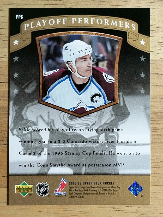 2005-06 Upper Deck Playoff Performers #PP6 Joe Sakic