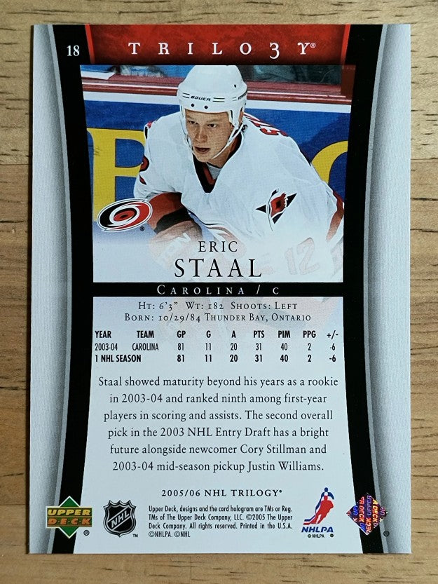 2005-06 Upper Deck Trilogy #18 Eric Staal