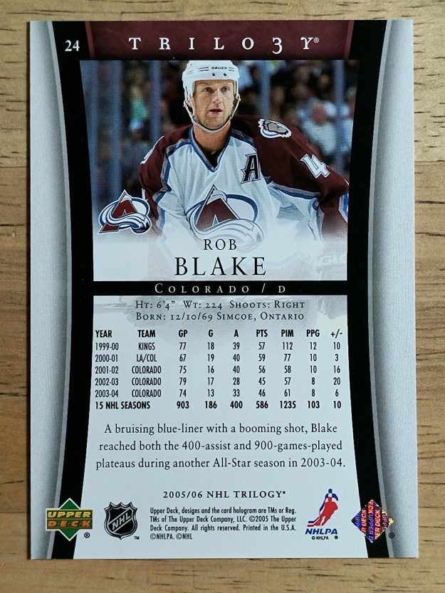 2005-06 Upper Deck Trilogy #24 Rob Blake