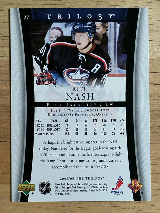 2005-06 Upper Deck Trilogy #27 Rick Nash