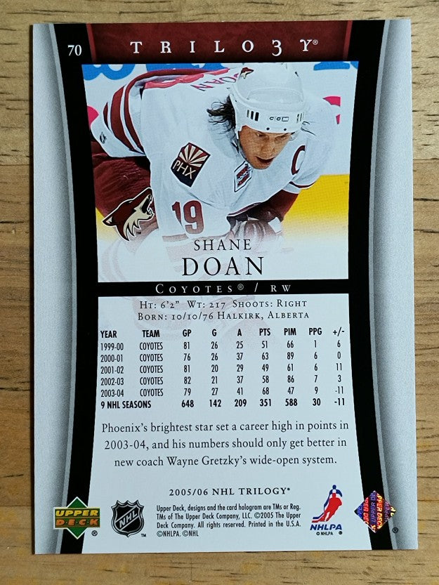 2005-06 Upper Deck Trilogy #70 Shane Doan