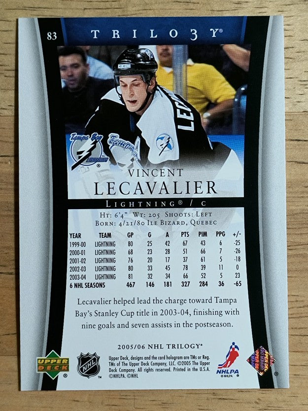 2005-06 Upper Deck Trilogy #83 Vincent Lecavalier