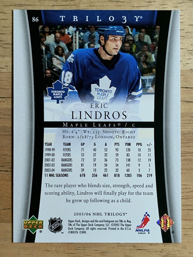 2005-06 Upper Deck Trilogy #86 Eric Lindros