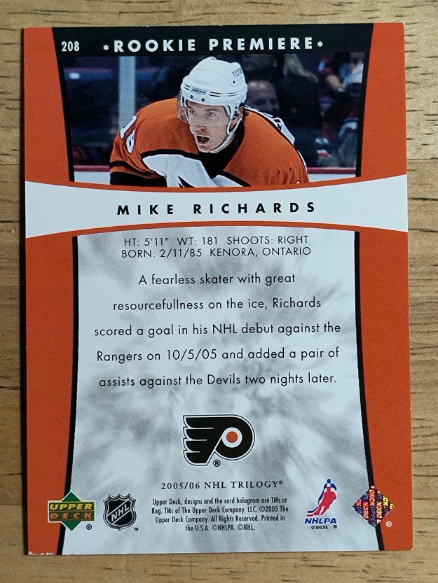 2005-06 Upper Deck Trilogy #208 Mike Richards RC