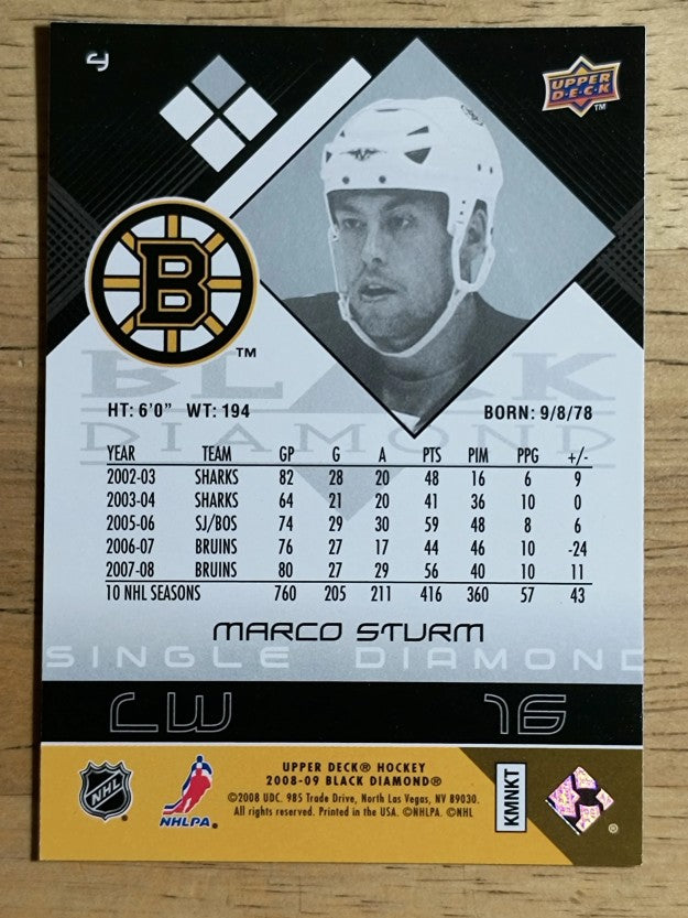 2008-09 Black Diamond #4 Marco Sturm