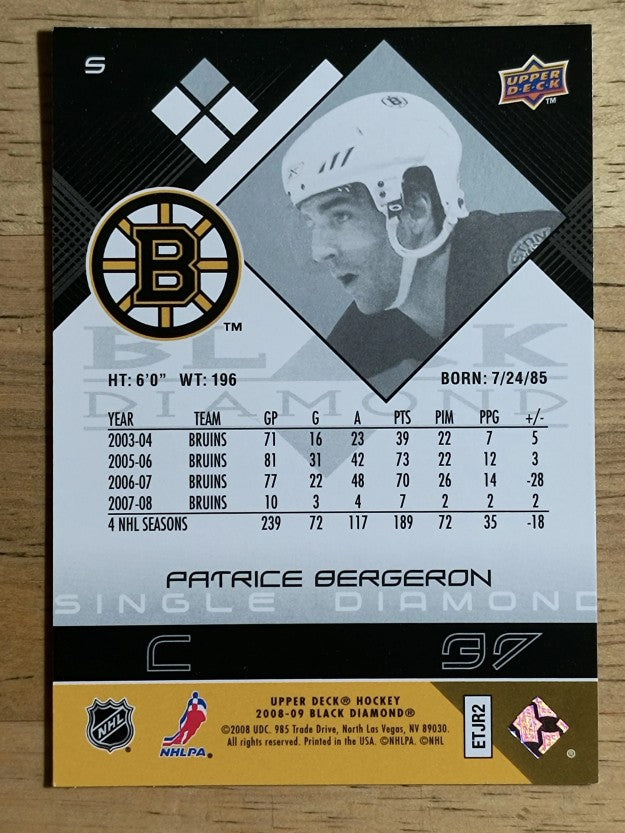 2008-09 Black Diamond #5 Patrice Bergeron