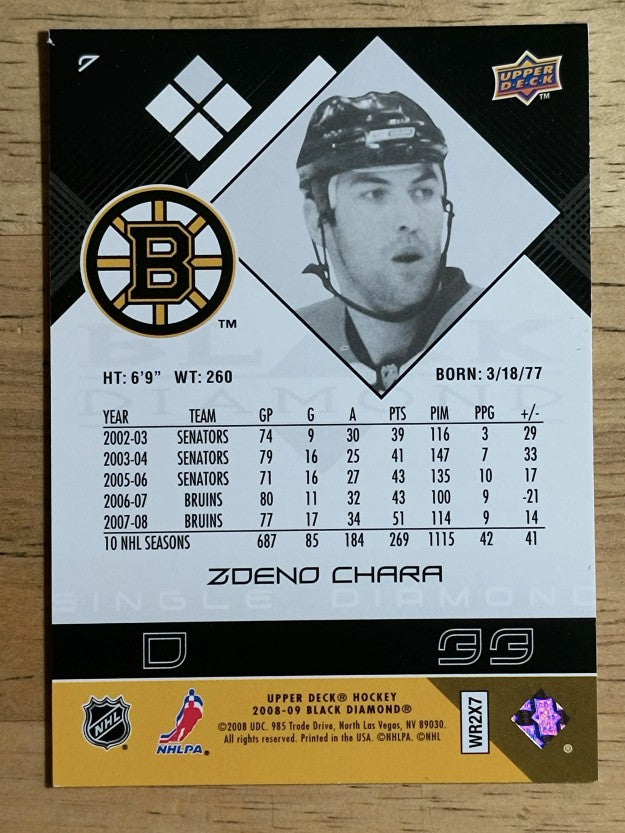 2008-09 Black Diamond #7 Zdeno Chara