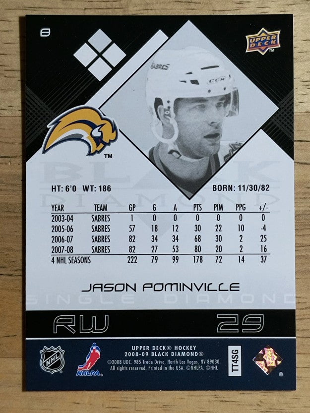 2008-09 Black Diamond #8 Jason Pominville