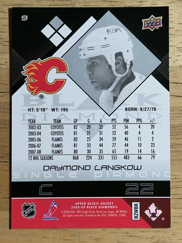 2008-09 Black Diamond #9 Daymond Langkow