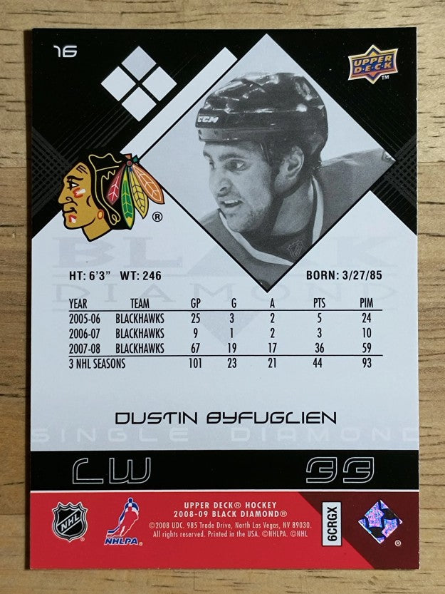 2008-09 Black Diamond #16 Dustin Byfuglien