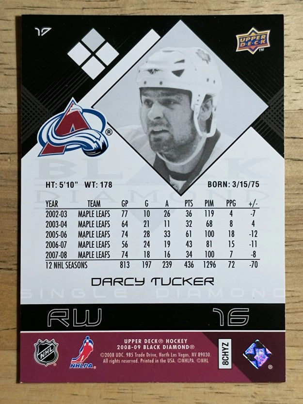 2008-09 Black Diamond #17 Darcy Tucker