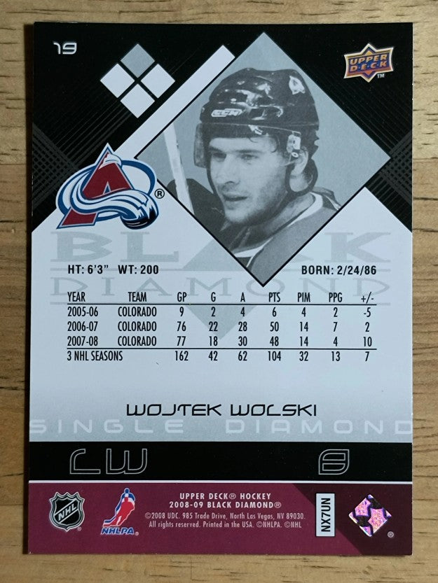 2008-09 Black Diamond #19 Wojtek Wolski