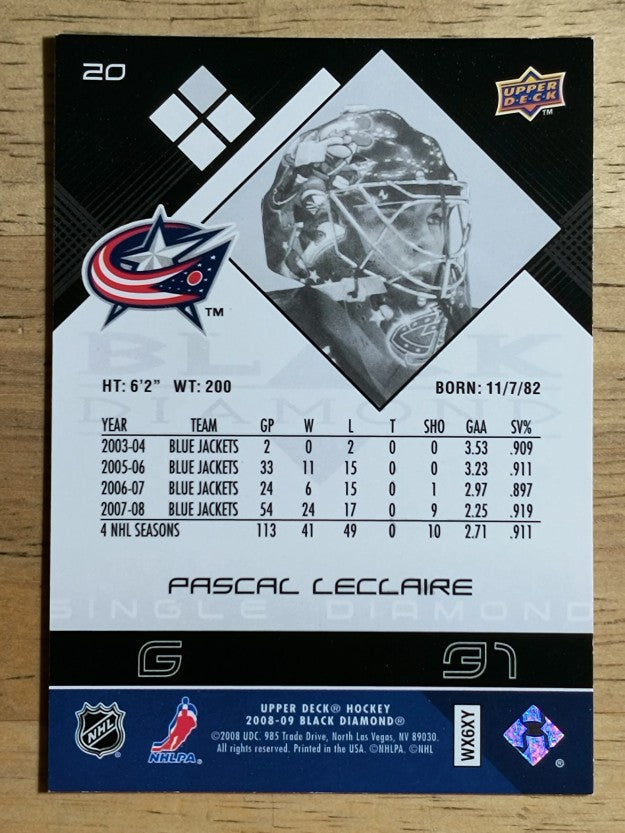2008-09 Black Diamond #20 Pascal Leclaire