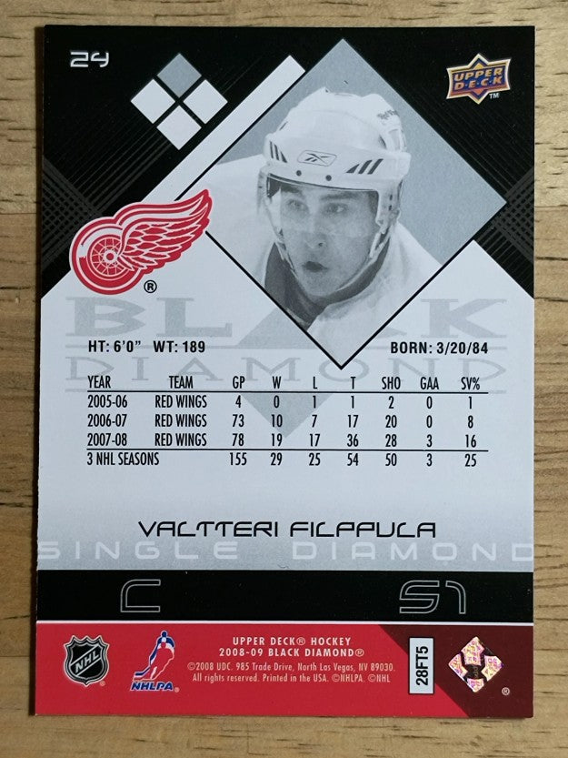 2008-09 Black Diamond #24 Valtteri Filppula
