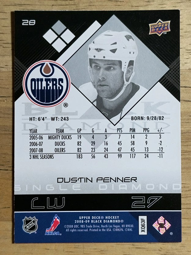 2008-09 Black Diamond #28 Dustin Penner