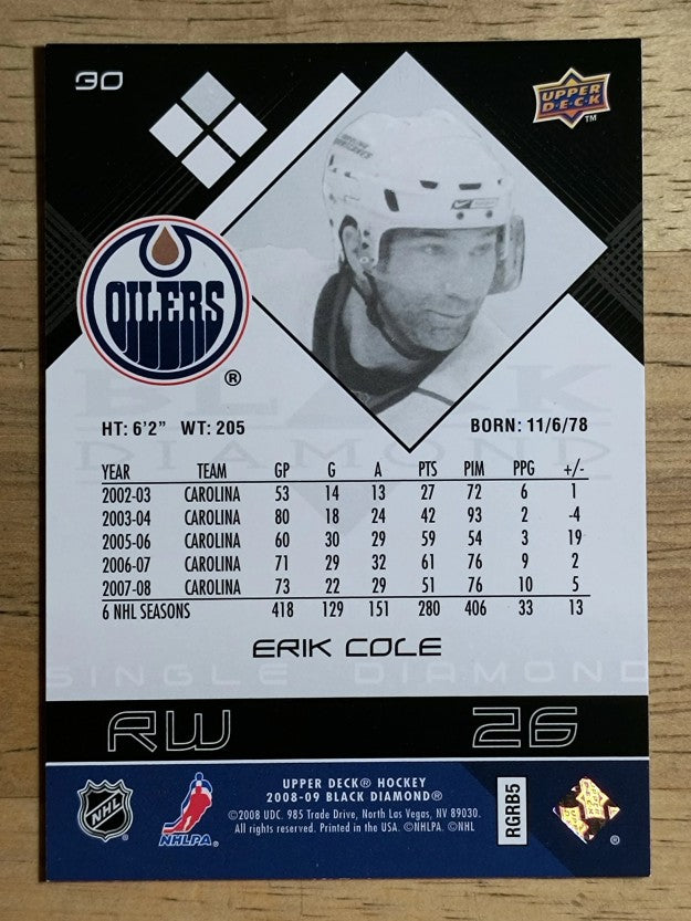 2008-09 Black Diamond #30 Erik Cole