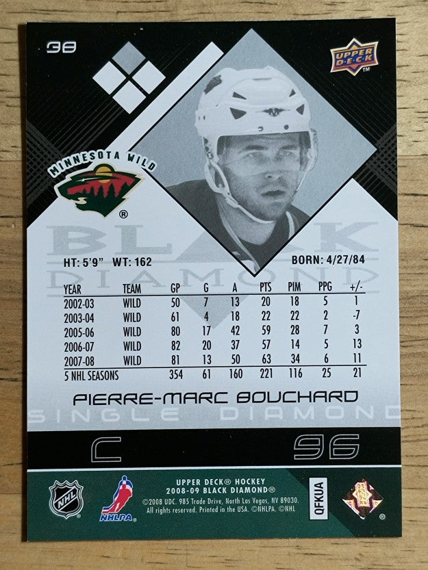 2008-09 Black Diamond #38 Pierre-Marc Bouchard