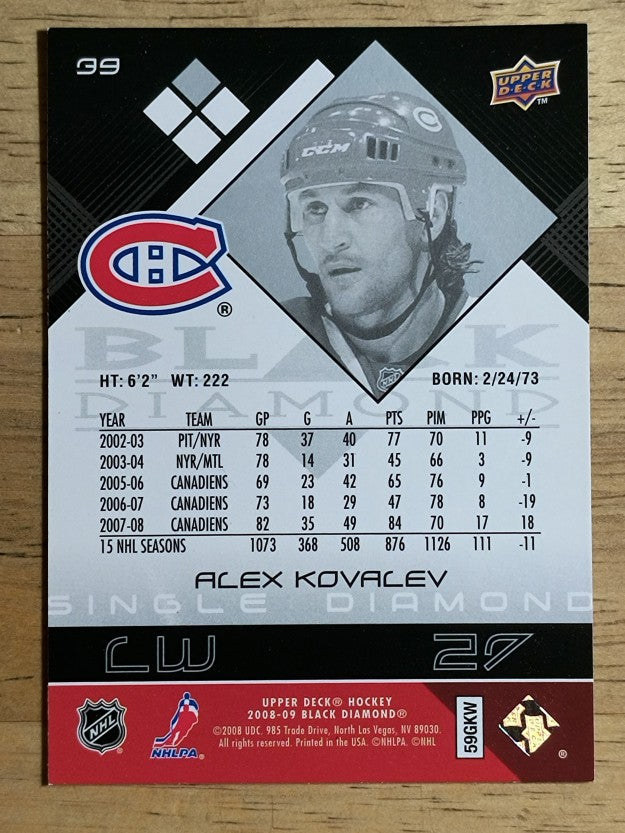 2008-09 Black Diamond #39 Alex Kovalev