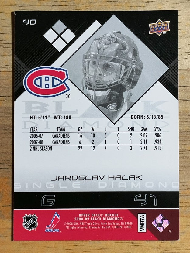 2008-09 Black Diamond #40 Jaroslav Halak
