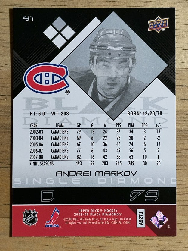 2008-09 Black Diamond #41 Andrei Markov
