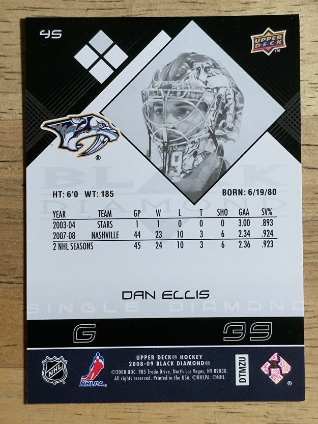 2008-09 Black Diamond #45 Dan Ellis