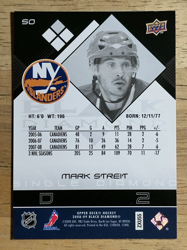 2008-09 Black Diamond #50 Mark Streit