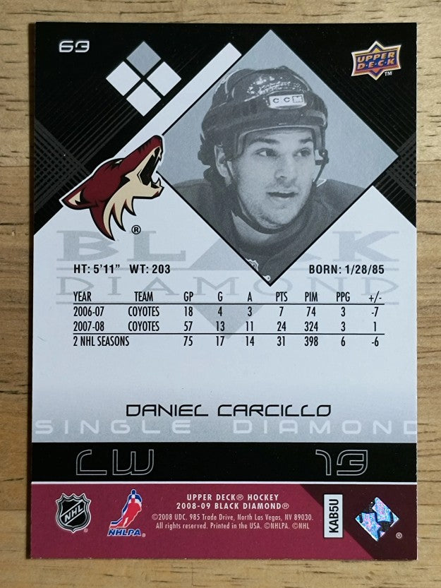 2008-09 Black Diamond #63 Daniel Carcillo