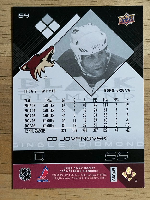 2008-09 Black Diamond #64 Ed Jovanovski
