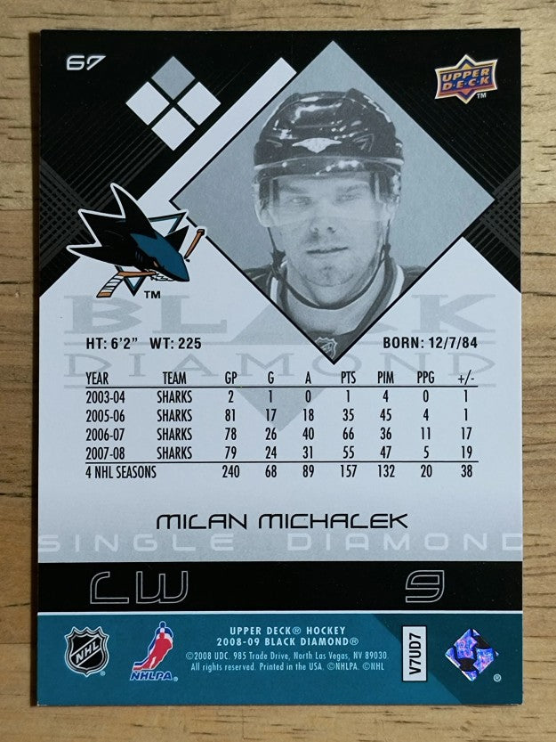 2008-09 Black Diamond #67 Milan Michalek