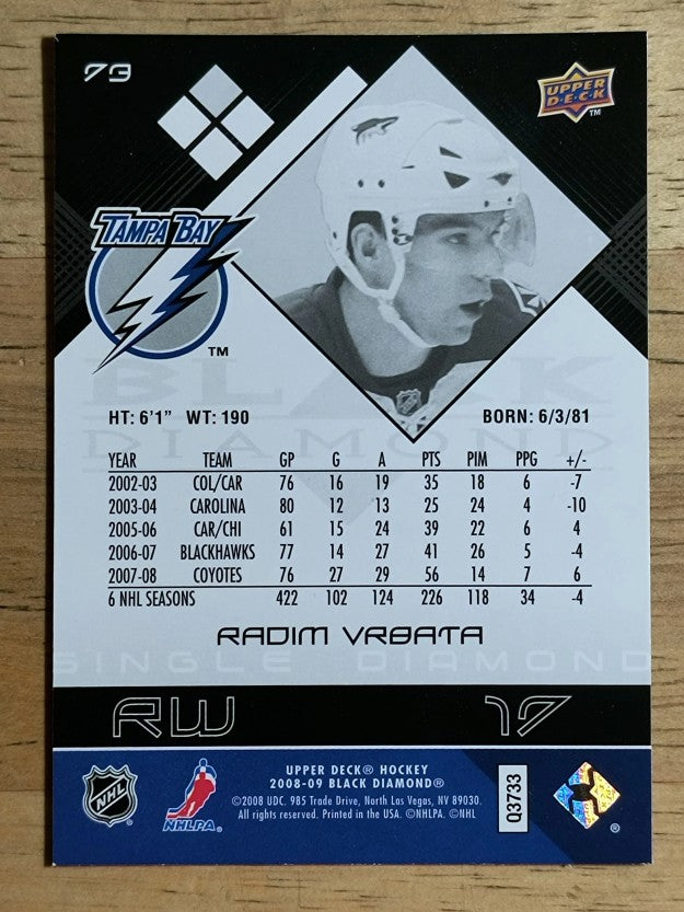 2008-09 Black Diamond #73 Radim Vrbata