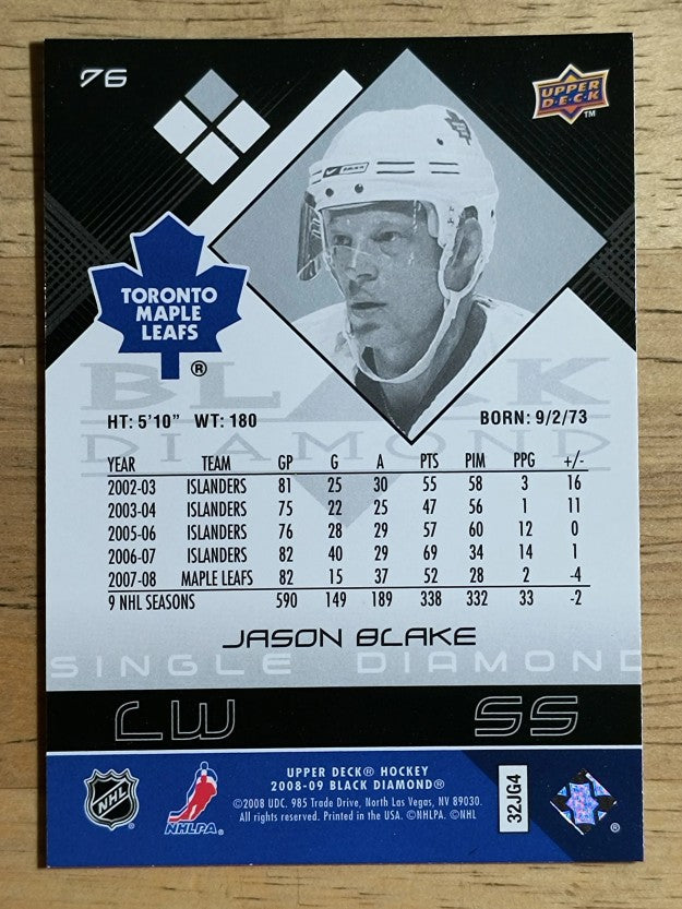 2008-09 Black Diamond #76 Jason Blake