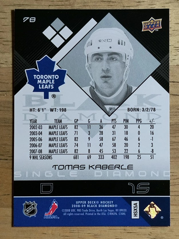 2008-09 Black Diamond #78 Tomas Kaberle