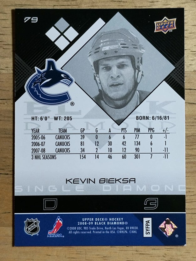 2008-09 Black Diamond #79 Kevin Bieksa