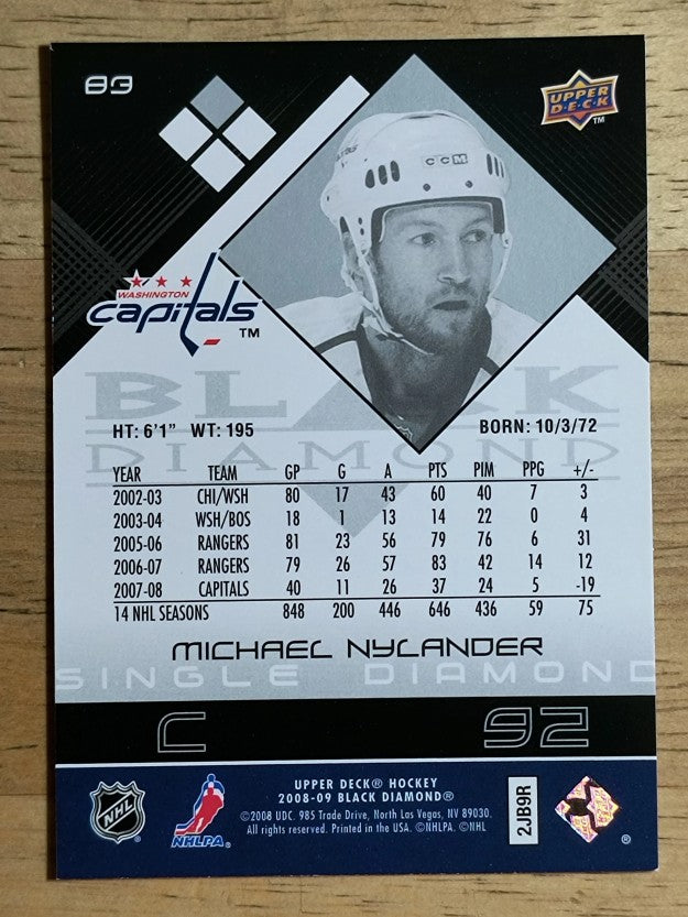 2008-09 Black Diamond #83 Michael Nylander
