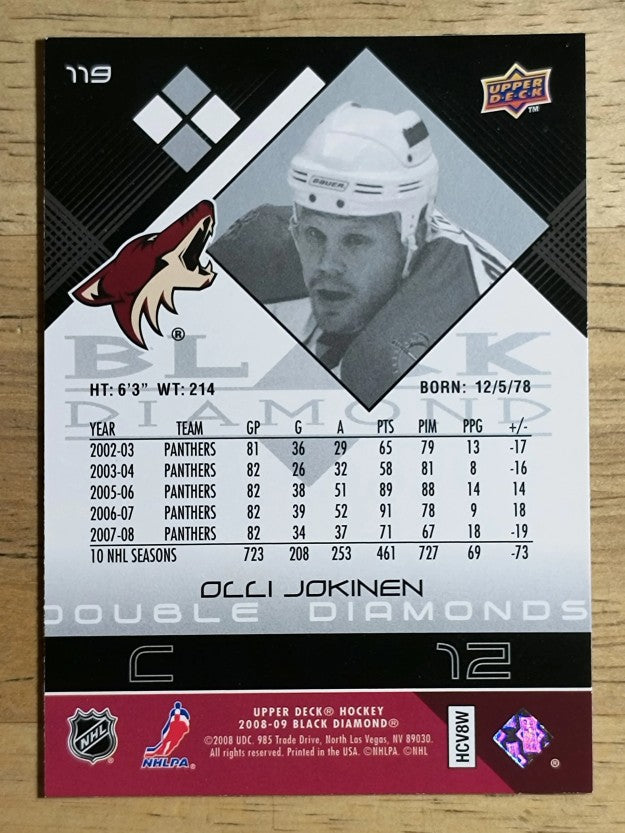 2008-09 Black Diamond #119 Olli Jokinen