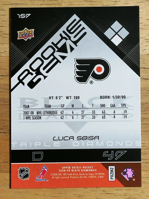 2008-09 Black Diamond #157 Luca Sbisa RC