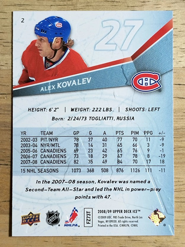 2008-09 Upper Deck Ice #2 Alex Kovalev