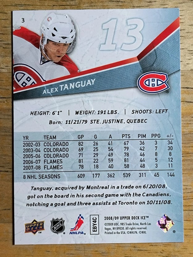 2008-09 Upper Deck Ice #3 Alex Tanguay