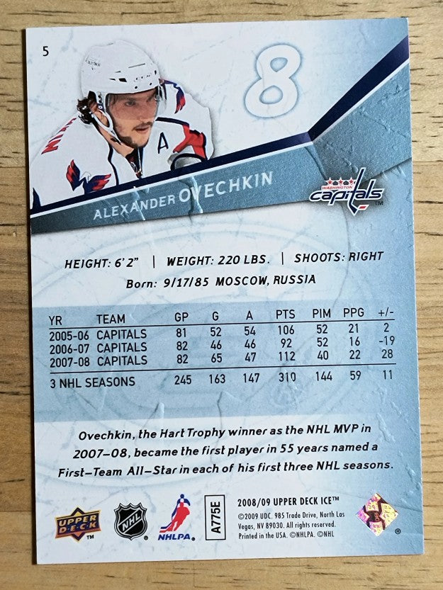 2008-09 Upper Deck Ice #5 Alexander Ovechkin