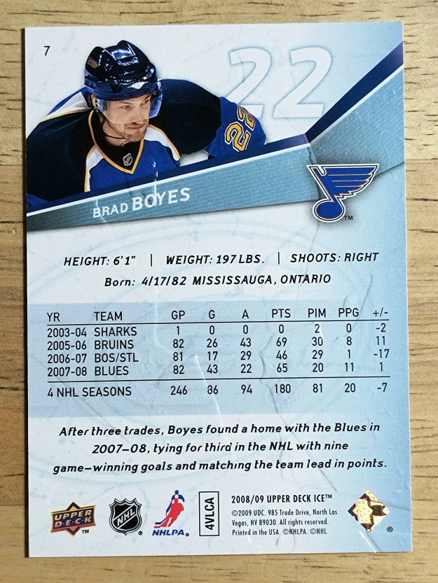 2008-09 Upper Deck Ice #7 Brad Boyes