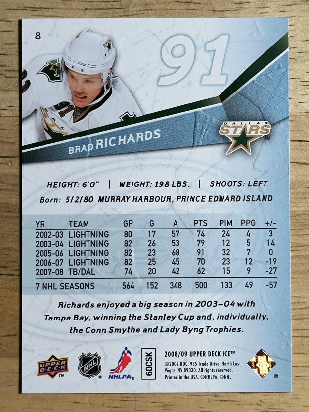 2008-09 Upper Deck Ice #8 Brad Richards